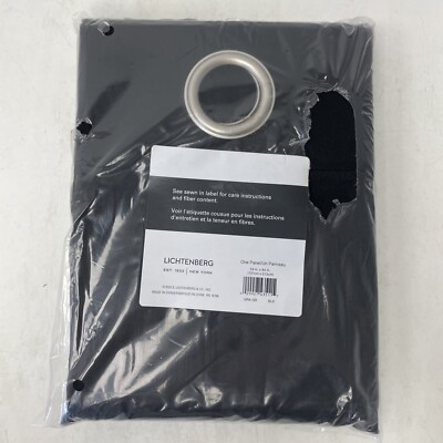 Lichtenberg One Curtain Panel Black 54x84”-image