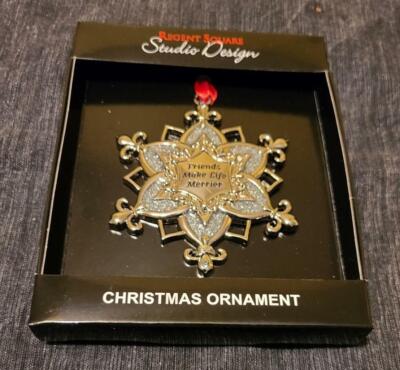 Regent Square Studio Design - Friends Make Life Merrier Christmas Ornament NIP-image