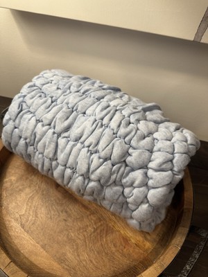 Pottery Barn Teen Cream Puff Quilted Standard Sham Chambray Blue-image