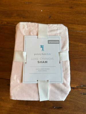 Pottery Barn Kids Luxe Chamois Pink Standard Sham New w/tags-image