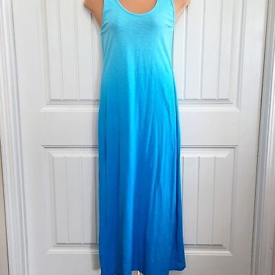 Tommy Bahama Arden Jersey dip dye blue hombre maxi read description-image