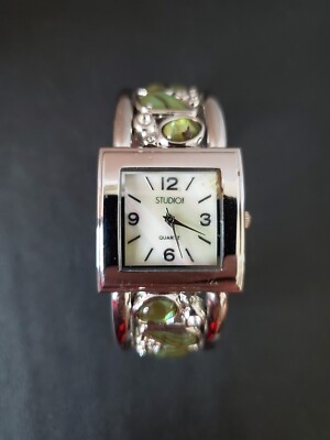 Studio Time Quartz Ladies Bangle Cuff Watch - Not RUNNING-image