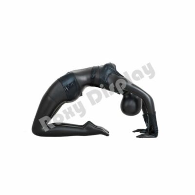 Female Matte Black Yoga Mannequin in Pigeon Pose-image