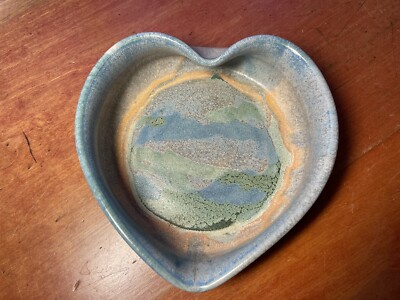 Kathy & David Robinson Studio Pottery Heart Bowl New Hampshire-image