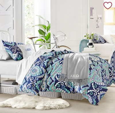 Pottery Barn Teen Deco Medallion Duvet Set With Shams F/Q-image