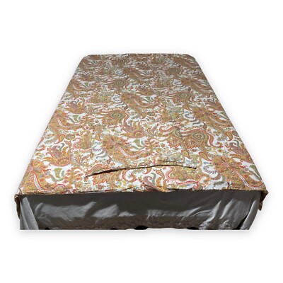 Pottery Barn full/queen duvet Muted Earth Tones Rust Paisley + 1 sham-image