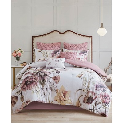 Madison Park Cassandra California King 8 Pieces Pink Blush Comforter Set NEW-image