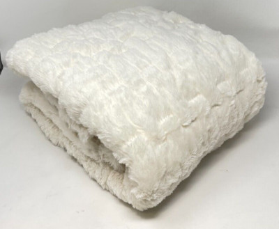 Madison Park Reversible Hand Ruched Ultra Soft Faux-Fur 50