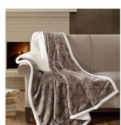 Madison Park Elma Oversized Textured Plush Throw Blanket  60x70-image