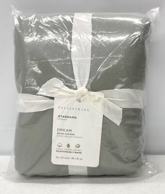 NEW Pottery Barn Dream Brushed Cotton Comforter Sham~Eucalyptus~STANDARD-image