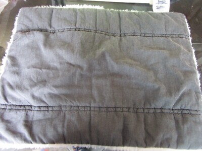 Pottery Barn Teen Denim sherpa black standard sham photo shoot sample-image