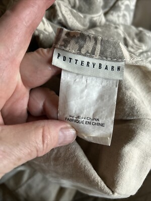 Pottery Barn Alessandra Scroll King Duvet Cover Gray Linen/cotton Blend-image