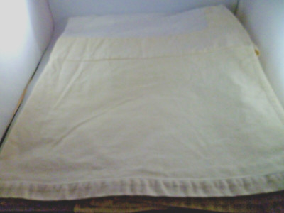 POTTERY BARN PLEATED BED SKIRT DUST RUFFLE IVORY CAL KING 14