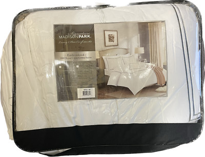 Madison Park Signature Luxury 1000 TC Cotton 5-Pc. Comforter Set - KING - White-image