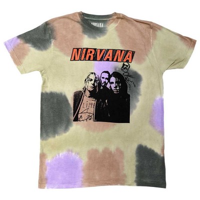 Nirvana T Shirt Flipper Band Logo new Official Dip Dye Unisex-image