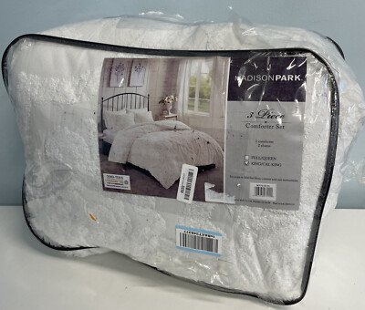 Madison Park Tufted Chenille Cotton Comforter, All Season Bedding Set, Matching -image
