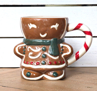 Pottery Barn Gingerbread Ms Spice COFFEE COCOA Mugs BRAND NEW-image