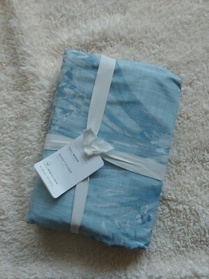 pottery barn Sea Mist Percale queen/full duvet  cover original $159 brand new-image