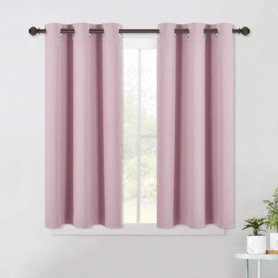 Blackout Curtain Panels for Girls Room, Nursery Essential Thermal Insulated Soli-image