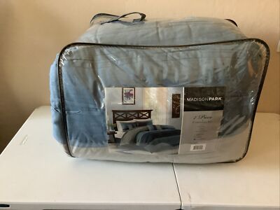 Madison Park Blue Gray  7 Pc Comforter Set Cal King-image
