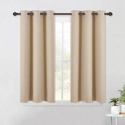 NICETOWN Room Darkening Curtain Panels for Living Room, Thermal Insulated Gro...-image
