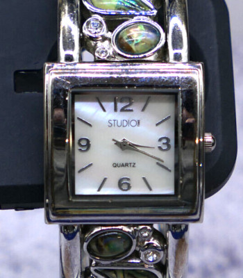 Studio Time STD2755 Mother of Pearl Inlay Women's Watch Sz. 6 3/4