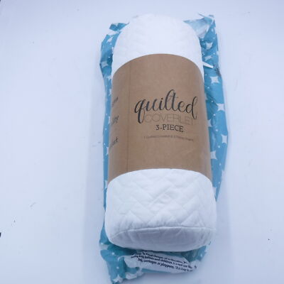 3 Piece IEnjoy Home Spun Premium Ultra Soft Herring Pattern Full/Queen In White-image