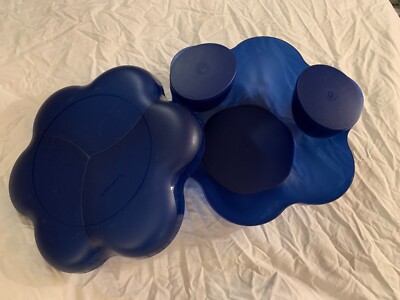 Tupperware chip and dip set Tokyo Blue-image