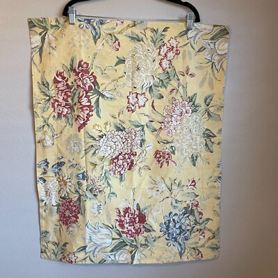 Pottery Barn Elodie Standard Sham Floral Yellow 100% Cotton  Pillowcases-image