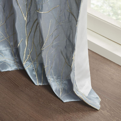 , Embroidered Andora 95-Inch Window Curtain Panel-image