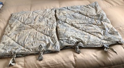 POTTERY BARN PAISLEY GRAY/BEIGE/WHITE SET OF 2 STANDARD PILLOW SHAMS-image