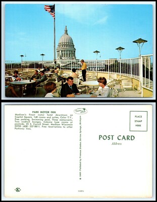 WISCONSIN Postcard - Madison, Park Motor Inn, Downtown, Capitol Square G7-image