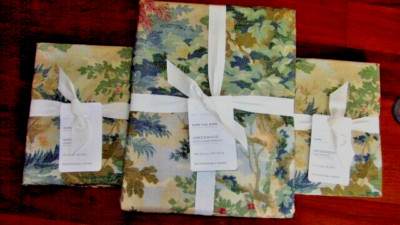Pottery Barn GREENWOOD Percale King/Cal King Duvet & 2 Euro Shams Multicolor NWT-image