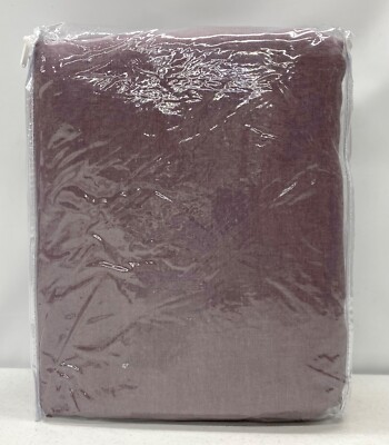 BRAND NEW Pottery Barn Belgian Flax Linen FULL/QUEEN Duvet Cover~Fig Purple-image
