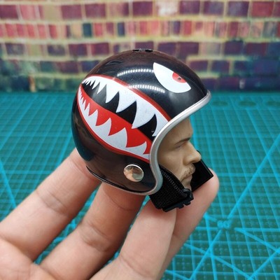 PVC Motorcycle Helmet Only For 1/6 Mavel DC 12