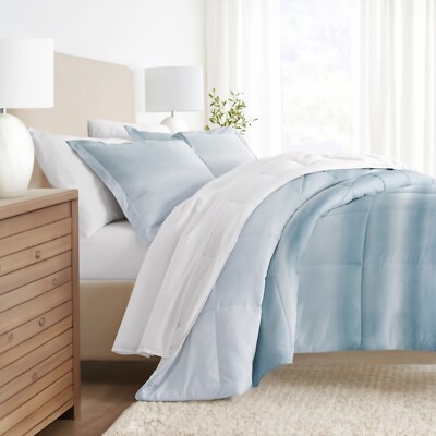Kaycie Gray Patterned Reversible Comforter Set-image