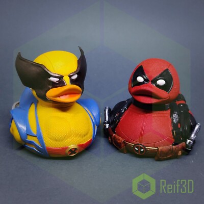 Deadpool & Wolverine Collectible Ducks - Hand painted Jeep Ducks-image