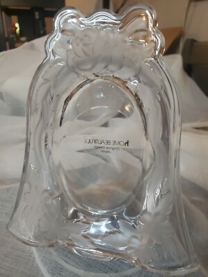 BEAUTIFUL STUDIO NOVA CRYSTAL BELL SHAPED PICTURE FRAME FROSTED BOUQUET-image