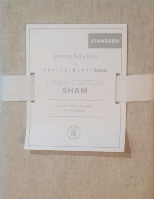 POTTERY BARN KIDS, TEEN LINEN COTTON STANDARD PILLOW SHAM ID# 3264792-image