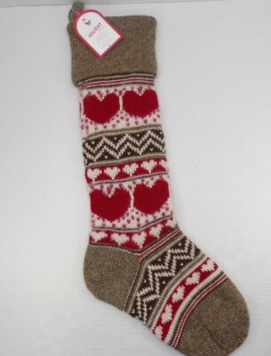 Pottery Barn Kids Holiday Heart Classic Fair Isle Stocking 27