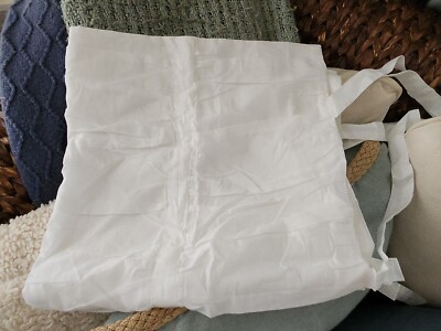Pottery barn Voile Hadley White Ruched Ruffled EURO Sham-image
