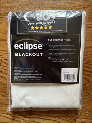 Sun Zero One Grommet Curtain Panel 42in x 54in Ivory Lichtenburg -  NEW-image