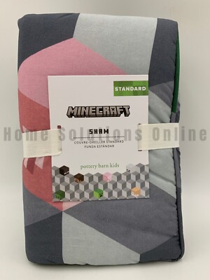 Pottery Barn Kids Minecraft Cotton Sham Multi Standard #8931X-image