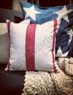 Pottery Barn Bodie Stripe Pillow Cover Red 20 sq Farmhouse Striped New More++🦩-image