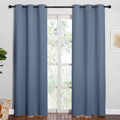 NICETOWN Triple Weave Thermal Insulated Ring Top Blackout Window Curtains for-image