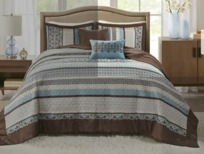 Madison Park Dartmouth Reversible Oversized Jacquard 5-pc Bedspread Set King-image
