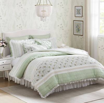9 Piece Cotton Percale Comforter Set Queen-image