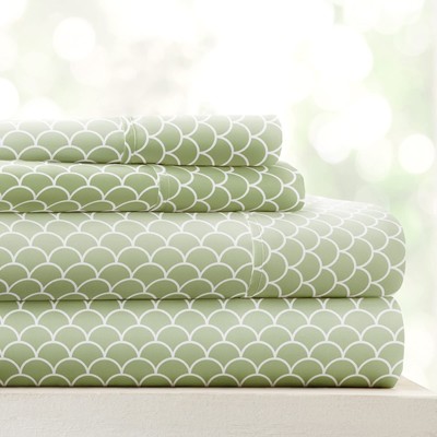 Linen Market Double-Brushed Patterned Microfiber California King Sheet Set 4 ...-image