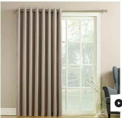 Sun Zero 1-pack Gramercy Room Darkening Patio Door Window Curtain 100