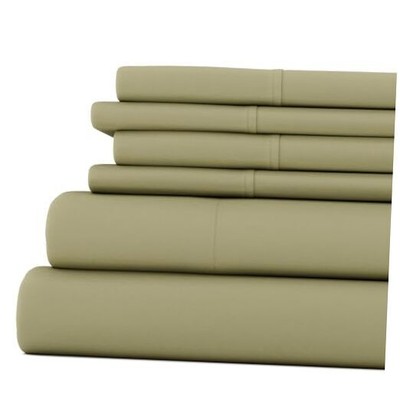  6 Piece Bed Sheet Set, Twin XL Twin XL - 6 Piece Sage-image